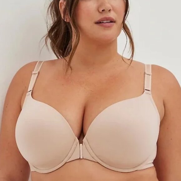 Torrid Curve Front Close 360 Back Smoothing Lightly Lined T-Shirt Bra Nu… - Picture 1 of 10